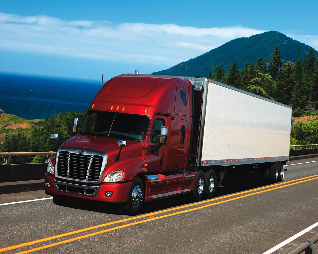 Freight truck shipping goods